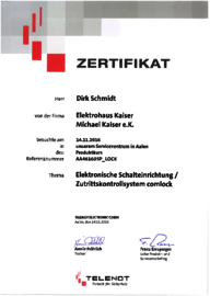Elektronische Schalteinrichtung / Zutrittskontrollsystem comlock