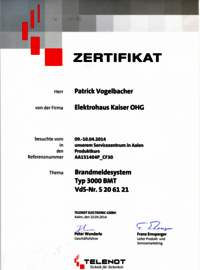 Brandmeldesystem Typ 3000 BMT, Patrick Vogelbacher
