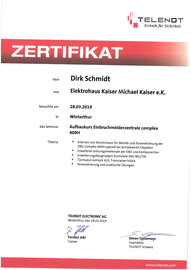 Aufbaukurs Einbruchmeldezentrale complex 400H, Dirk Schmidt